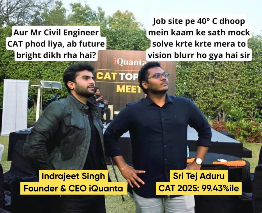 Sri Tej Aduru CAT 2025 99.43%ile