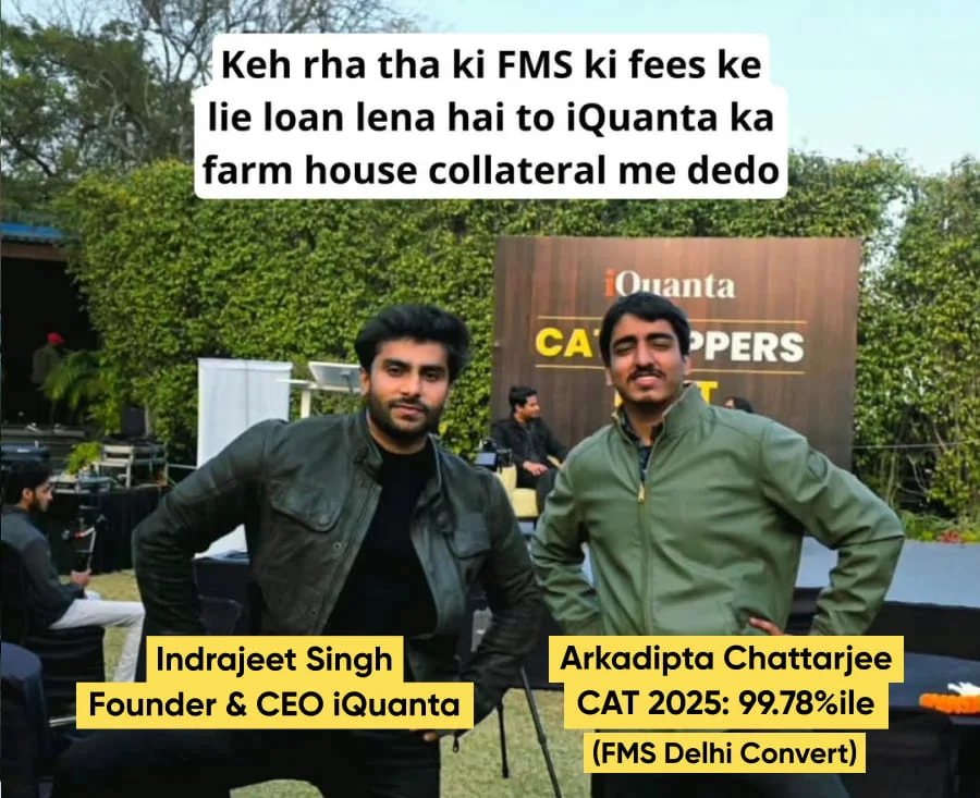 Arkadipta Chattarjee CAT 2025 99.78%ile