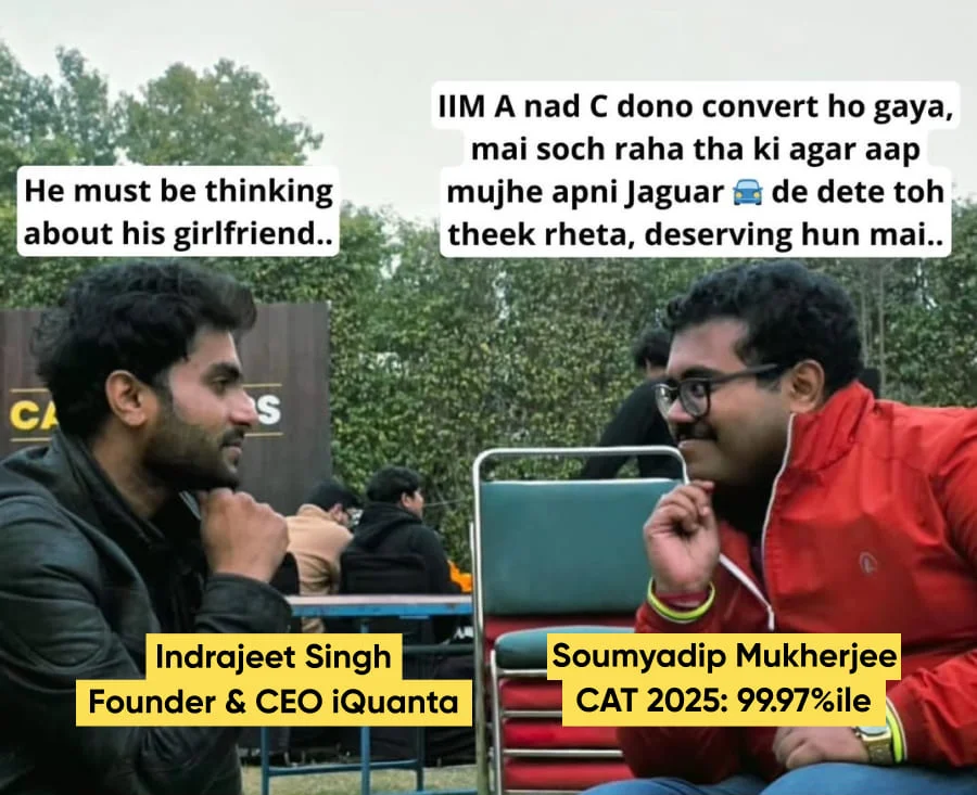 Soumyadip Mukherjee CAT 2025 99.97%ile