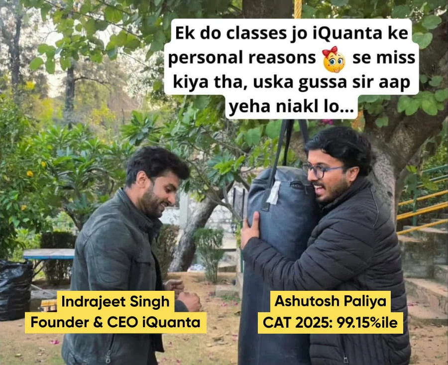 Ashutosh Paliya CAT 2025 99.15%ile