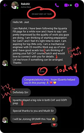 CAT Toppers Feedback