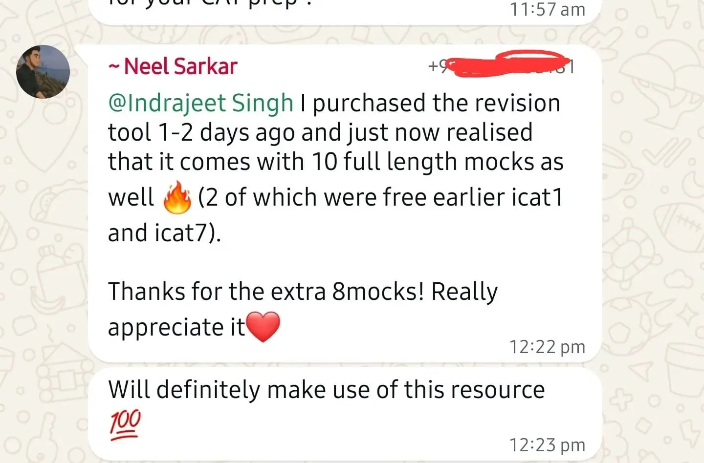 CAT Revision Tool feature 4