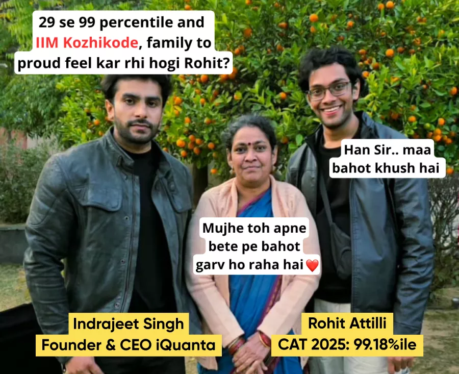 Rohit Attili CAT 2025 99.18%ile