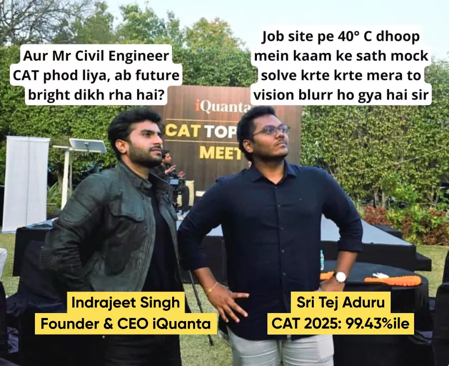 Sri Tej Aduru CAT 2025 99.43%ile