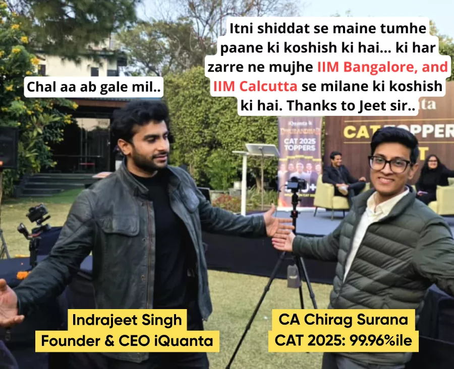 Chirag Surana CAT 2025 99.96%ile