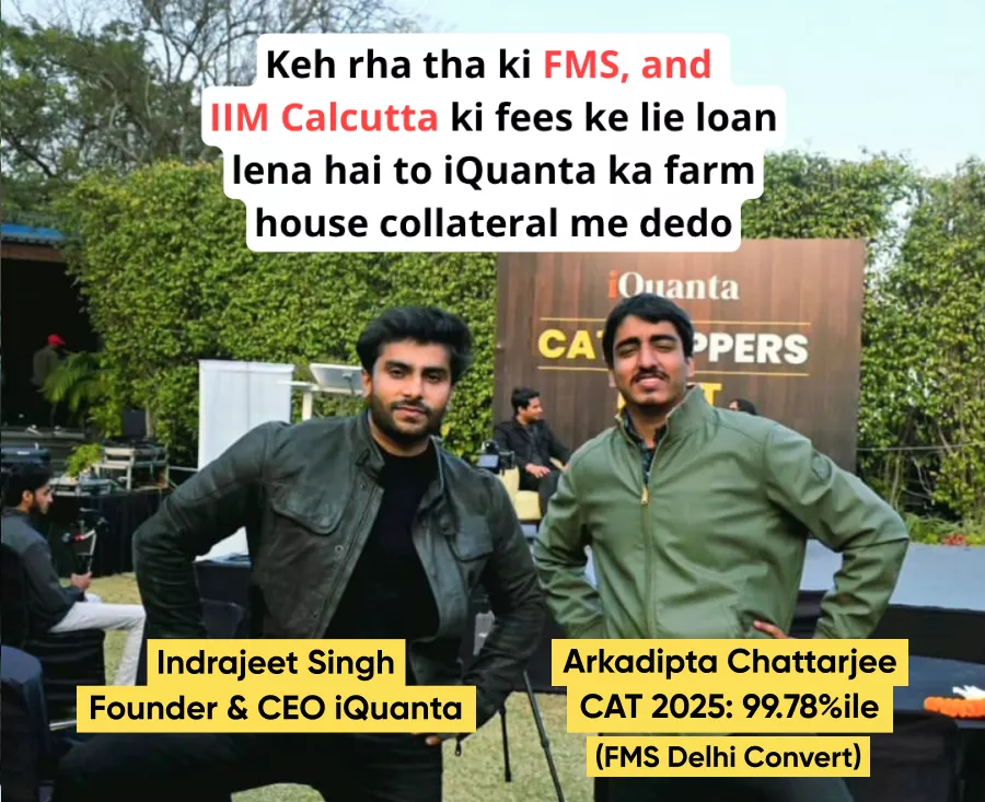 Arkadipta Chattarjee CAT 2025 99.78%ile