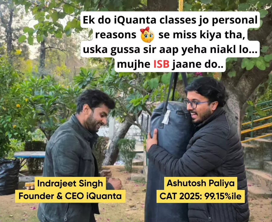 Ashutosh Paliya CAT 2025 99.15%ile