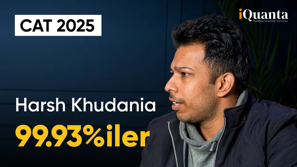 CAT Topper Harsh Khudania